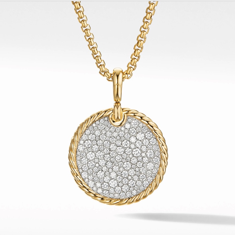 David Yurman 18kt gold and diamond pendant